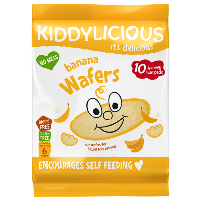 Kiddylicious Banana Wafers Snack 40g 6 Month+